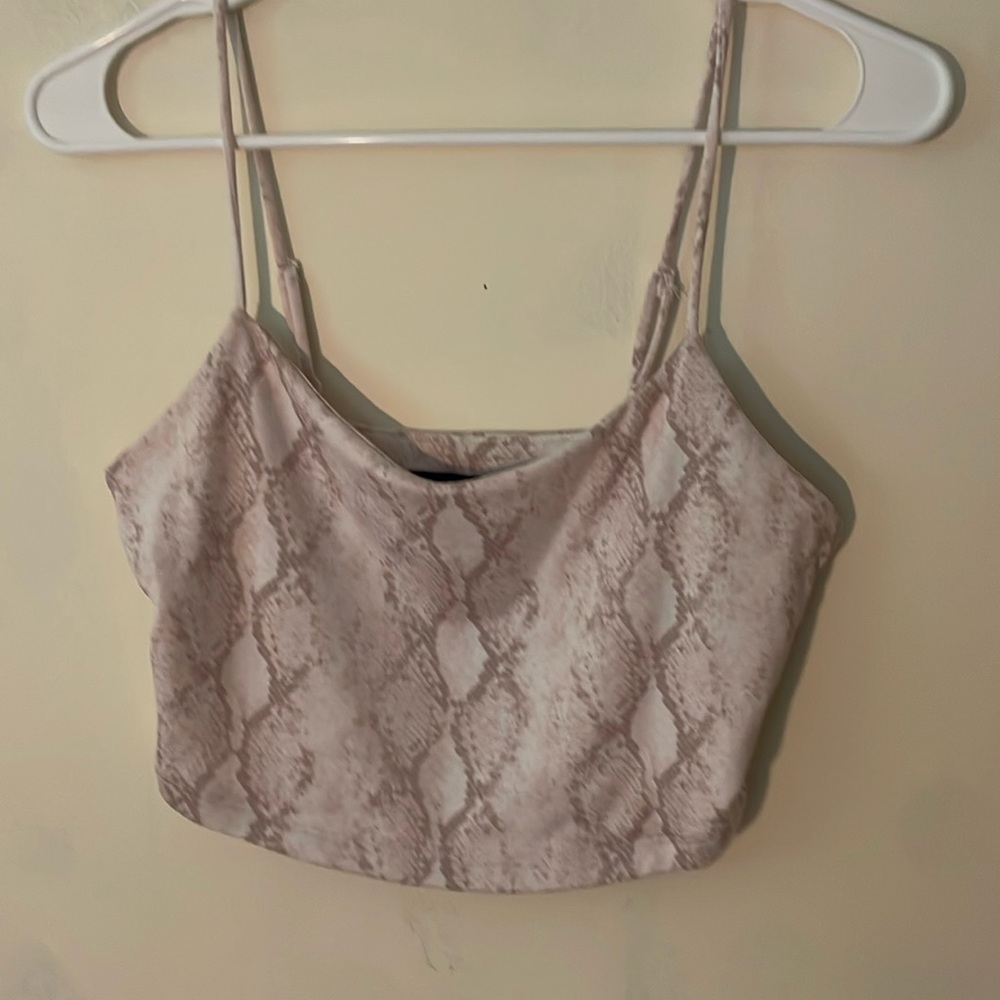 Cropped Snake Skin Tank